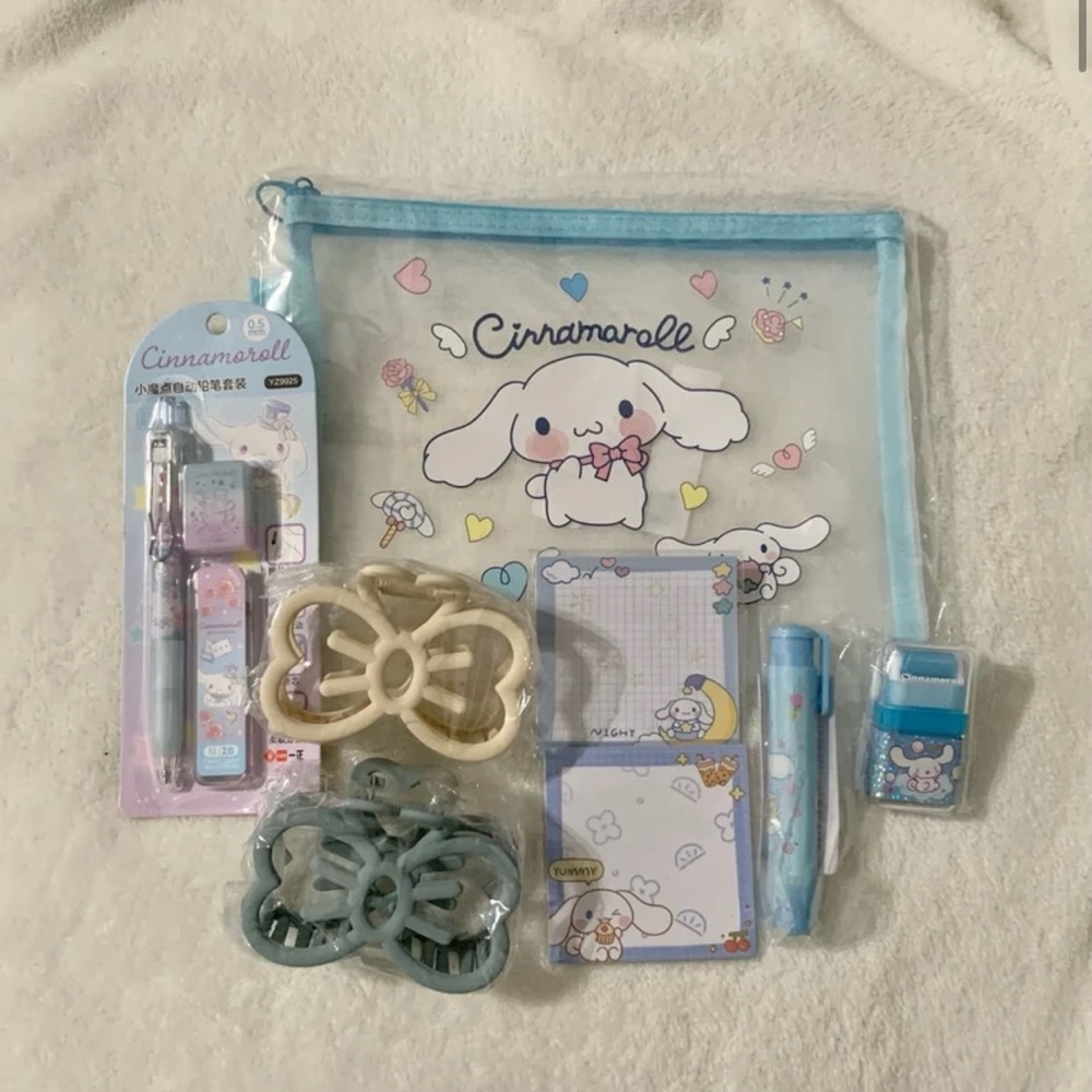 Cinnamoroll Bundle #2 Stationery Set with Pouch Sanrio Character Cinnamoroll